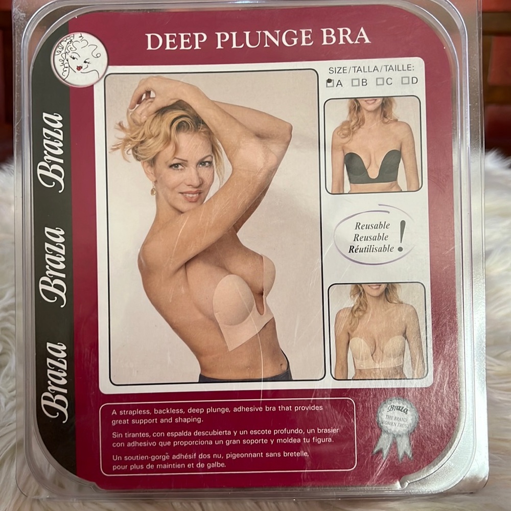 Deep plunge bra blaza reusable 50 times or more !!